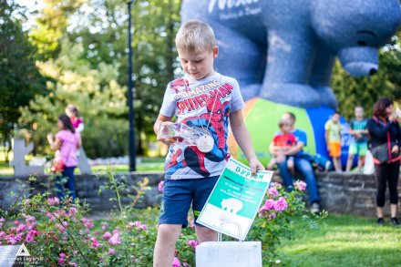 Ceremonia wręczenia nagród na podium przez Burmistrza Miasta Wisła